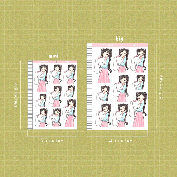 Beautiful  Blossoms | Shades of Pink | Just Dolls Sticker | J306