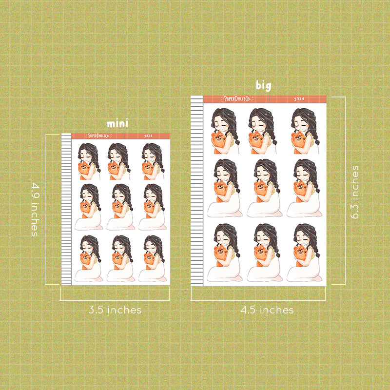 Pomeranian  | Fur In Love | Just Dolls Sticker | J314