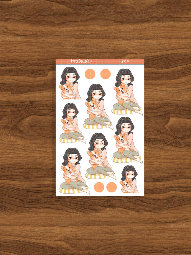Corgi  | Fur In Love | Just Dolls Sticker | J315