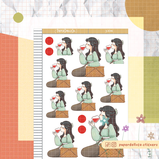 Wine and Cheese | Cottage Core | Just Dolls | J336