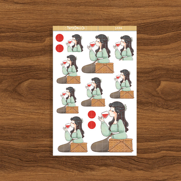 Wine and Cheese | Cottage Core | Just Dolls | J336