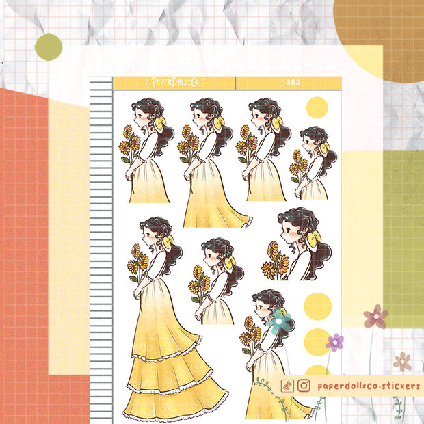 Vintage | The Pretty Petal | Just Dolls Stickers | J352