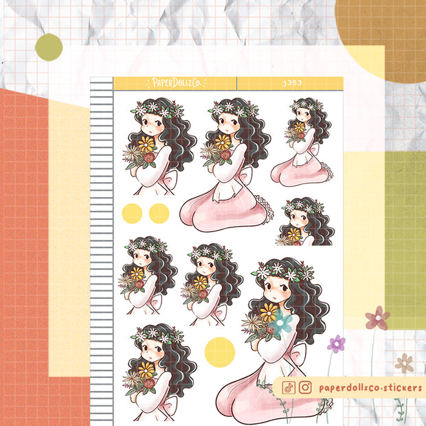 Blush | The Pretty Petal | Just Dolls Stickers | J353