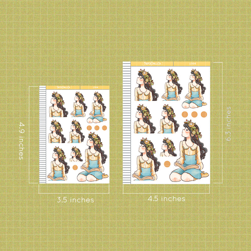 Retro | The Pretty Petal | Just Dolls Stickers | J354