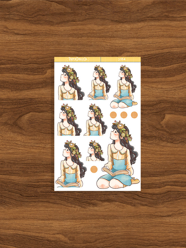 Retro | The Pretty Petal | Just Dolls Stickers | J354