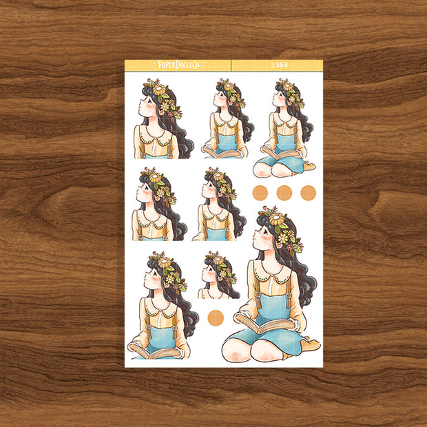 Retro | The Pretty Petal | Just Dolls Stickers | J354