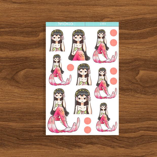 Retro | The Modern Mermaids | Just Dolls Stickers | J355