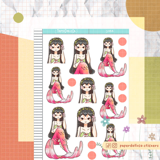 Retro | The Modern Mermaids | Just Dolls Stickers | J355