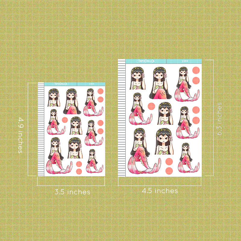 Retro | The Modern Mermaids | Just Dolls Stickers | J355