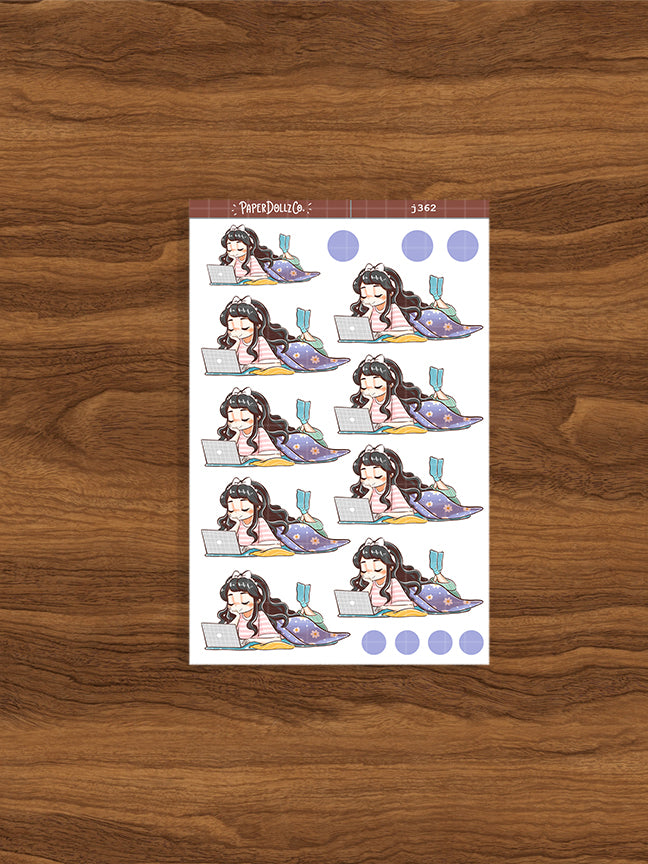 Binge-watch | Home Buddy | Just Dolls Stickers | J362