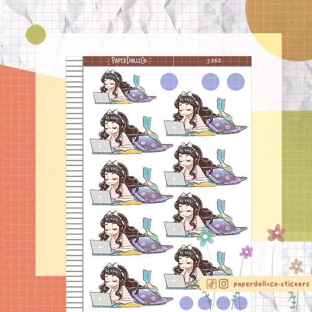 Binge-watch | Home Buddy | Just Dolls Stickers | J362