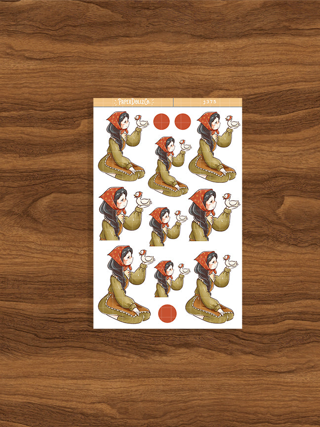 Pekin | Birds of Autumn | Just Dolls Stickers | J375