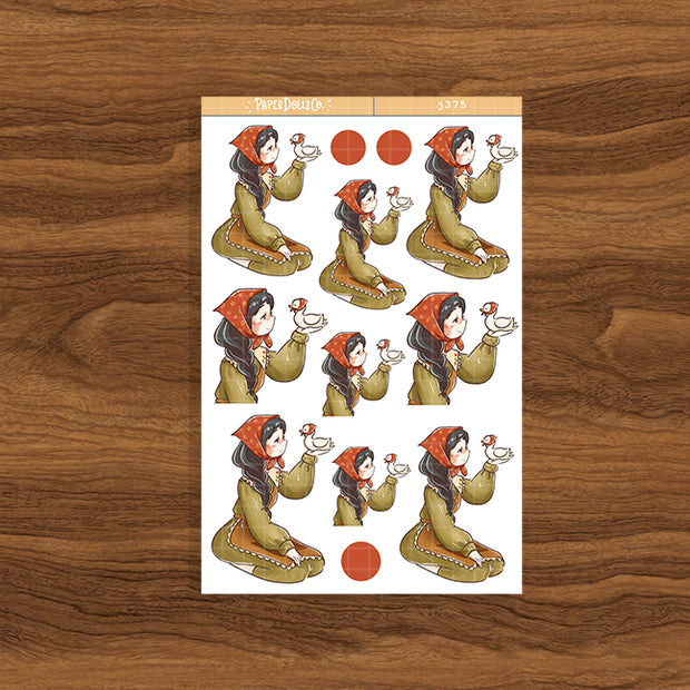 Pekin | Birds of Autumn | Just Dolls Stickers | J375