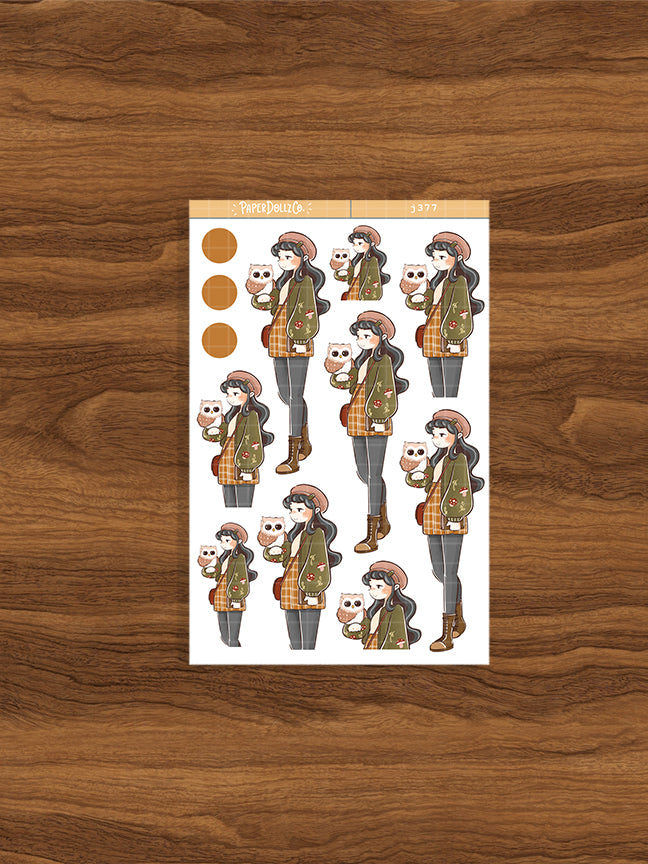Owl | Birds of Autumn | Just Dolls Stickers | J377