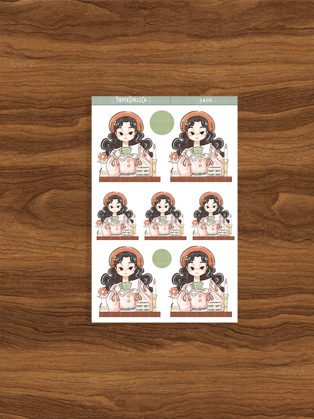 Tea Party | Alone Time | Just Dolls Stickers | J405