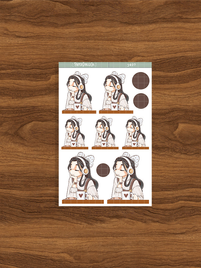 Melomaniac | Alone Time | Just Dolls Stickers | J407