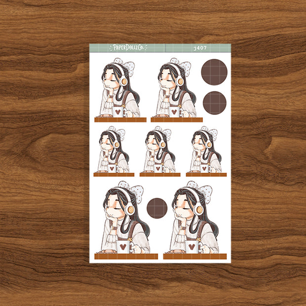 Melomaniac | Alone Time | Just Dolls Stickers | J407
