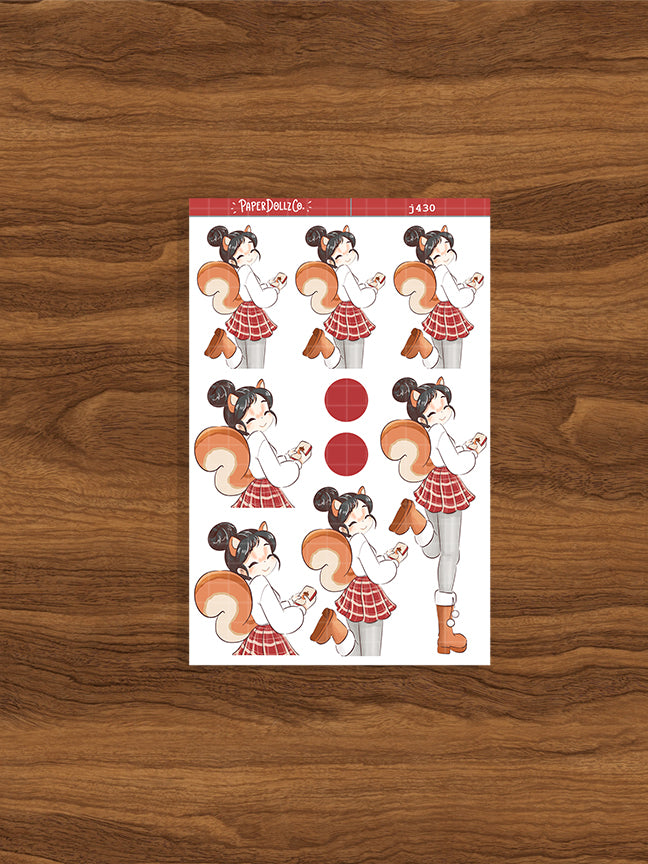 Squirrel | Fluffy Tails | Just Dolls Stickers | J430
