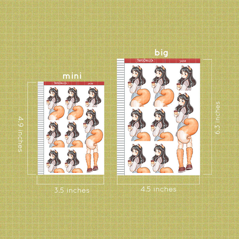 Fox | Fluffy Tails | Just Dolls Stickers | J432