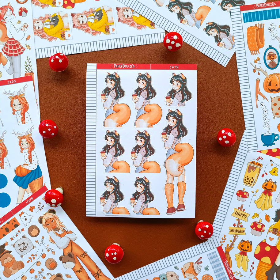 Fox | Fluffy Tails | Just Dolls Stickers | J432