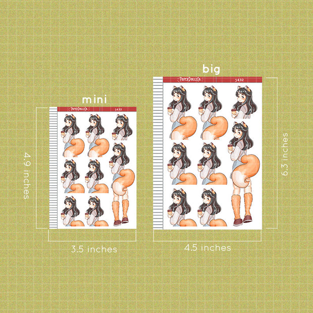 Fox | Fluffy Tails | Just Dolls Stickers | J432