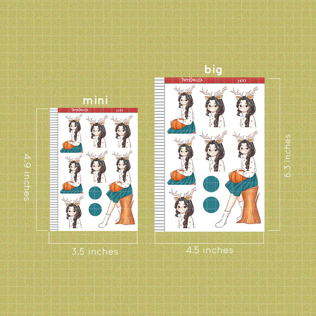 Deer | Fluffy Tails | Just Dolls Stickers | J433