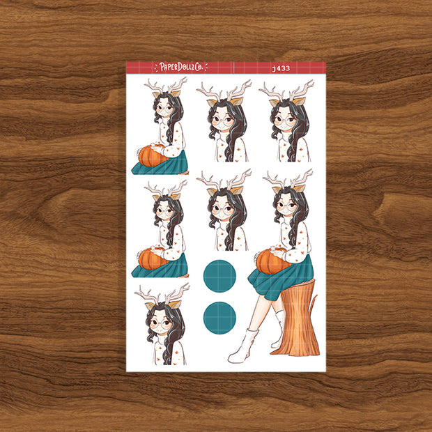 Deer | Fluffy Tails | Just Dolls Stickers | J433