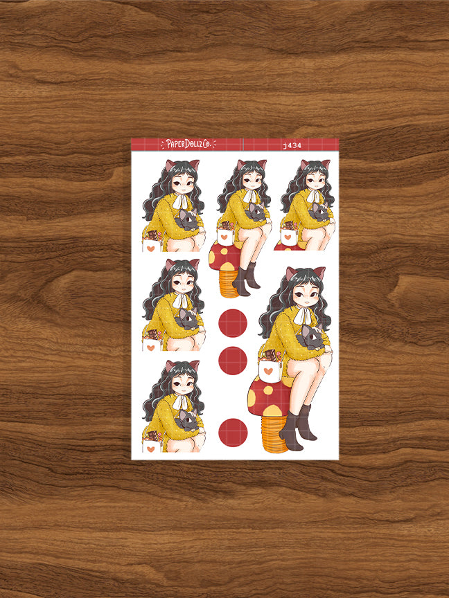 Cat | Fluffy Tails | Just Dolls Stickers | J434