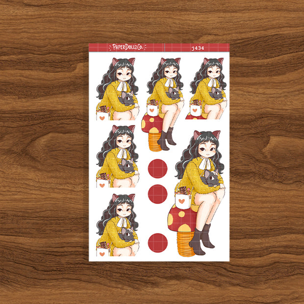 Cat | Fluffy Tails | Just Dolls Stickers | J434
