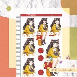 Cat | Fluffy Tails | Just Dolls Stickers | J434