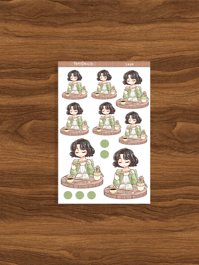 Cafe | Planner Girl | Just Dolls Stickers | J448