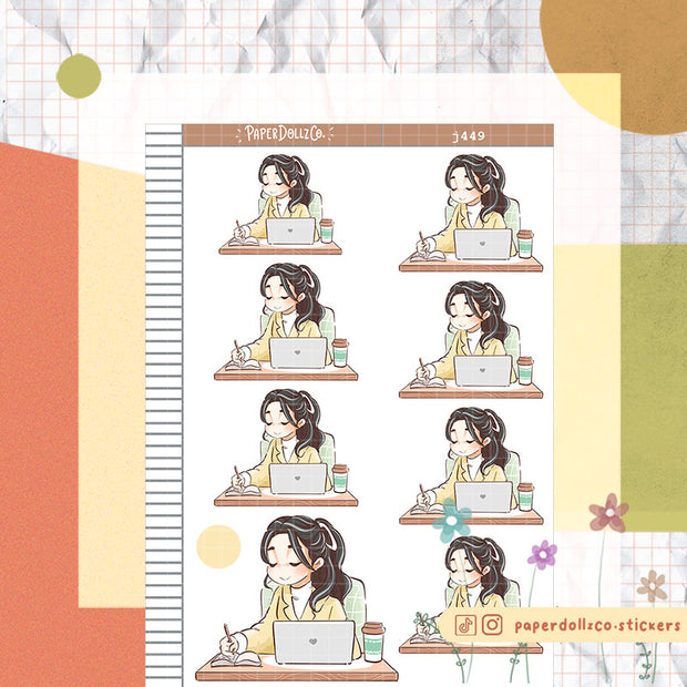 Work | Planner Girl | Just Dolls Stickers | J449