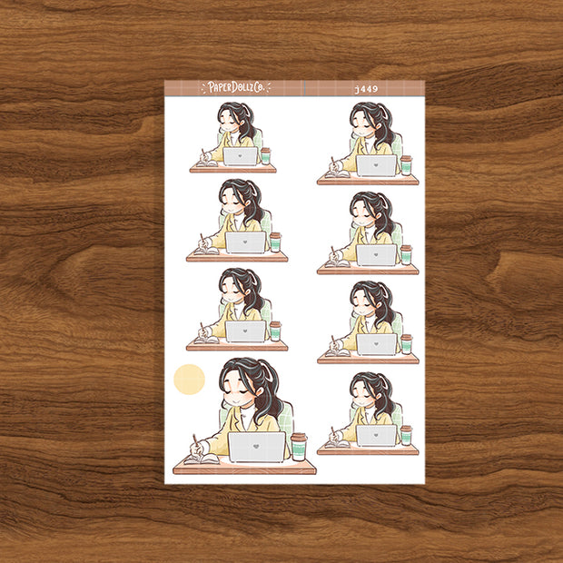 Work | Planner Girl | Just Dolls Stickers | J449