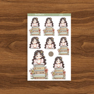 Readaholic | Reclaiming My Radiance | Just Dolls Stickers | J453
