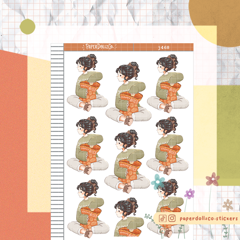 Snack | Cozy Harvest | Just Dolls Stickers | J468