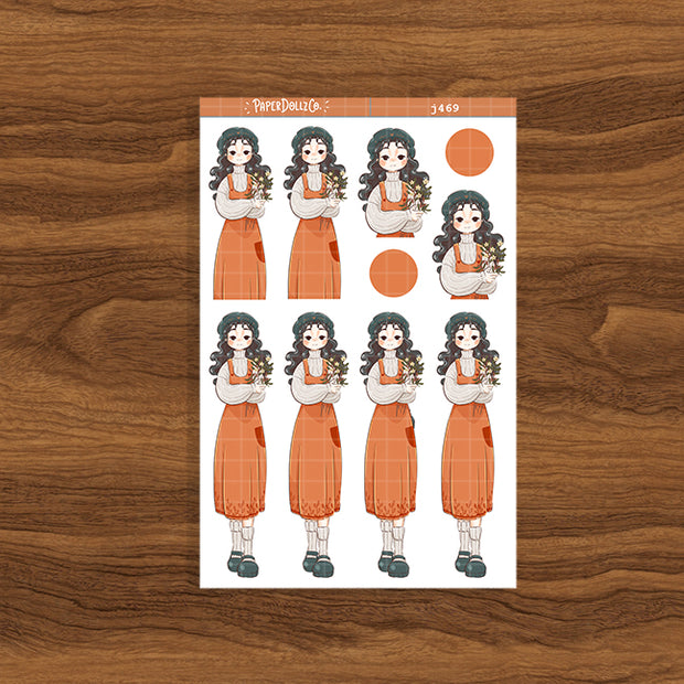 Gardener | Cozy Harvest | Just Dolls Stickers | J469