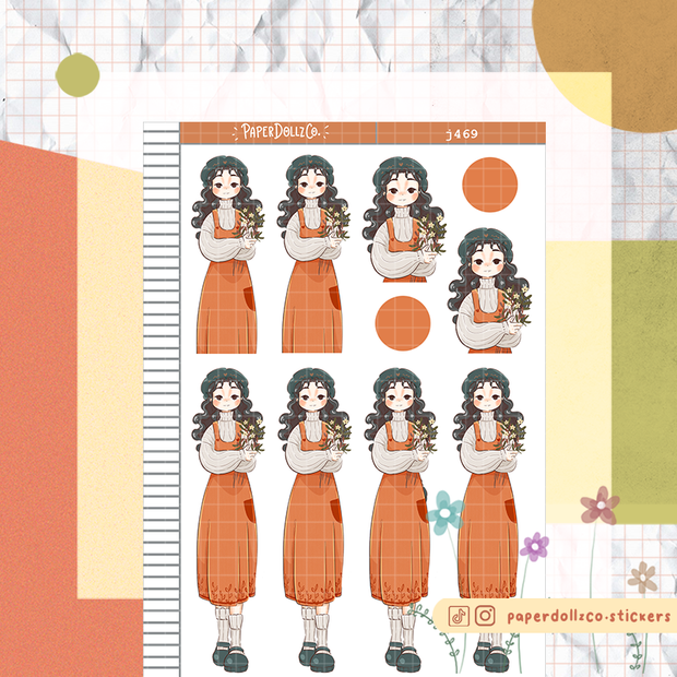 Gardener | Cozy Harvest | Just Dolls Stickers | J469