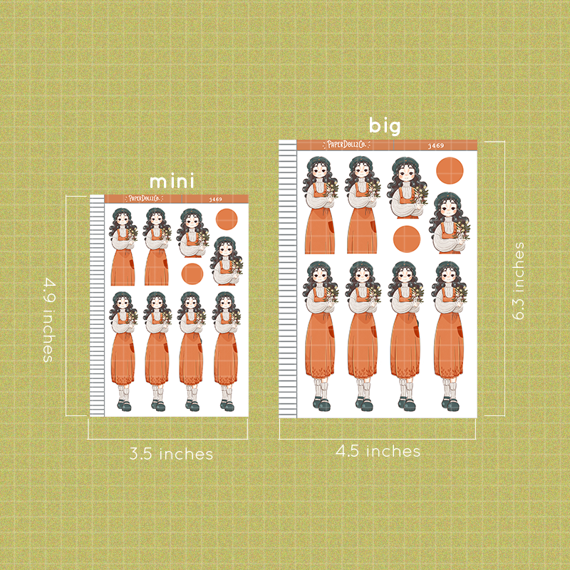 Gardener | Cozy Harvest | Just Dolls Stickers | J469