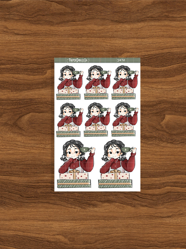 Coffeeholic | Unbox the Joy | Just Dolls Stickers | J472