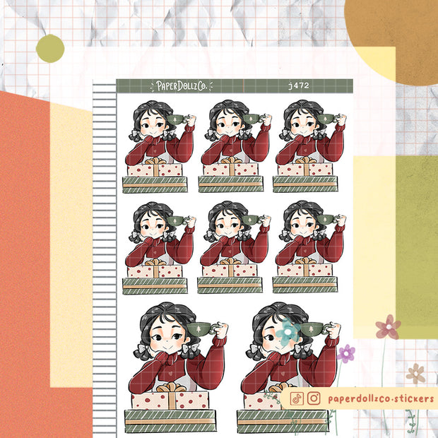 Coffeeholic | Unbox the Joy | Just Dolls Stickers | J472