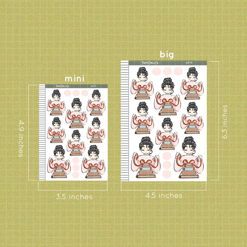 Bookworm | Unbox the Joy | Just Dolls Stickers | J473