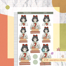 Planner Girl | Unbox the Joy | Just Dolls Stickers | J474