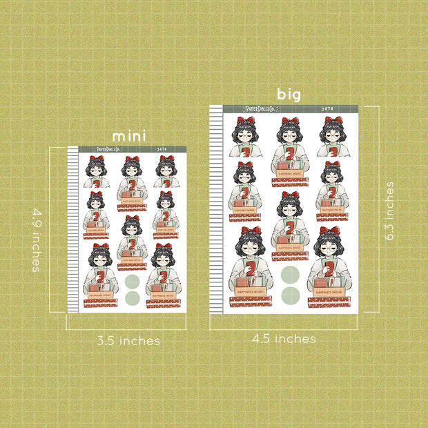 Planner Girl | Unbox the Joy | Just Dolls Stickers | J474