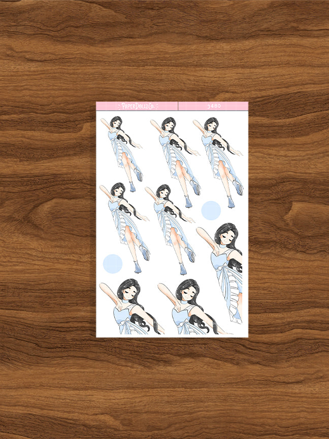 Ice Skating | Cloud Dancer | Just Dolls Stickers | J480