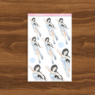 Ice Skating | Cloud Dancer | Just Dolls Stickers | J480