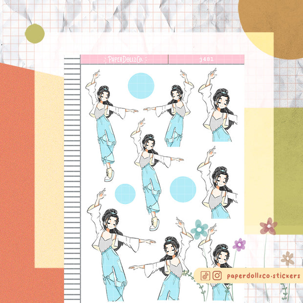Hip-Hop | Cloud Dancer | Just Dolls Stickers | J481