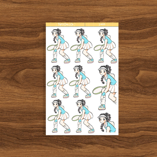 Tennis | Body In Motion | Just Dolls Stickers | J485