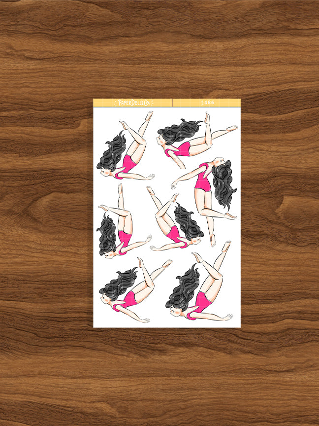 Swimming | Body In Motion | Just Dolls Stickers | J486