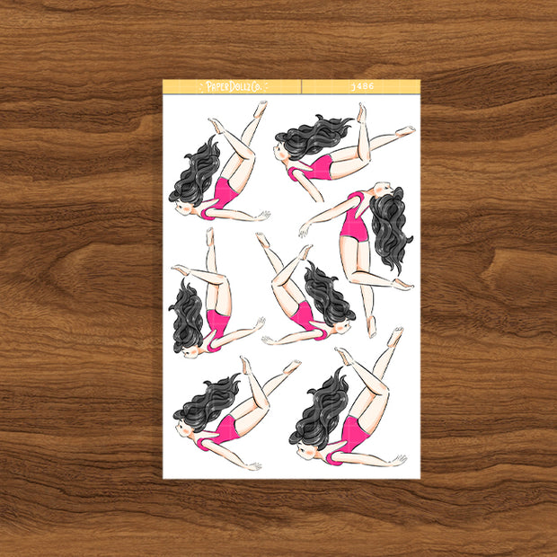 Swimming | Body In Motion | Just Dolls Stickers | J486