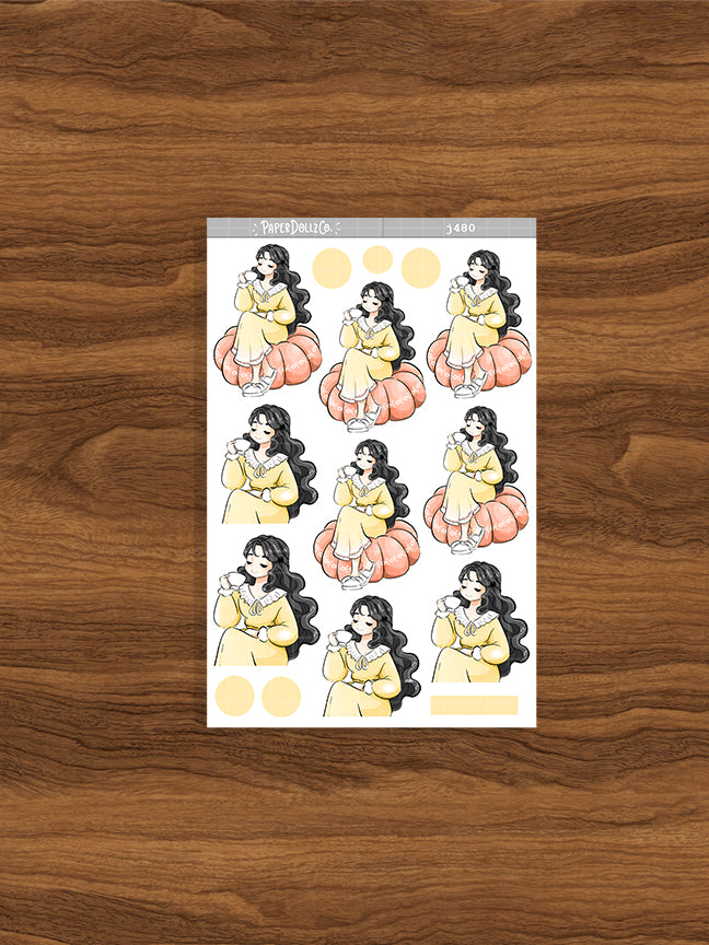 Coffee | The Breakfast Club | Just Dolls Stickers | J489